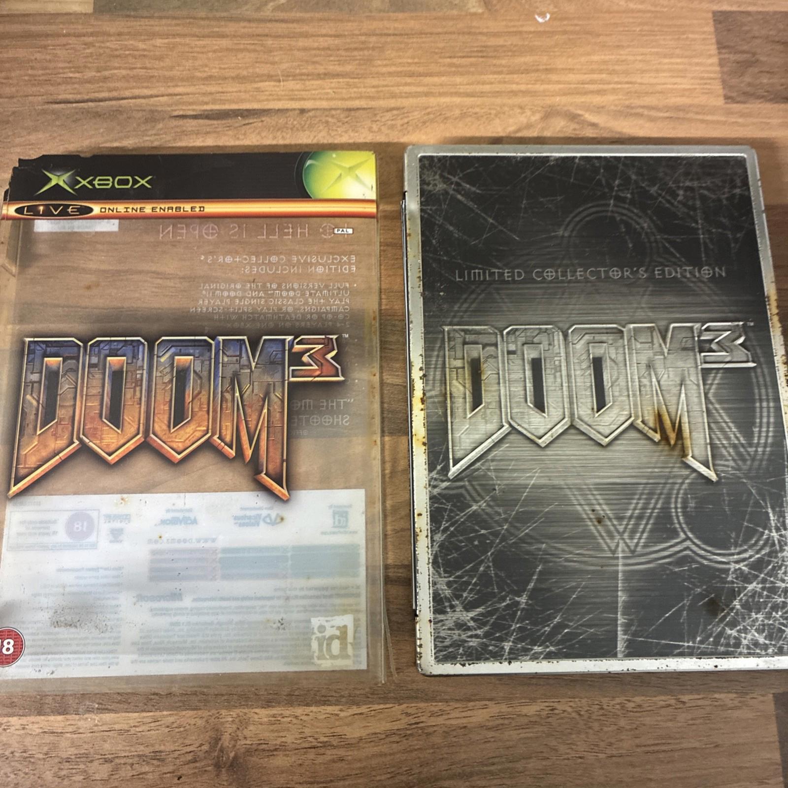 Doom 3 - Collector's Edition (Microsoft Xbox, 2005) - Steel Book Complete