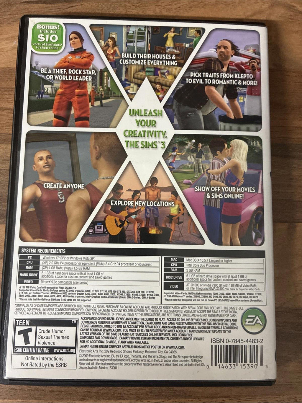The Sims 3 Base Game PC/MAC with MANUAL Excellent Condition