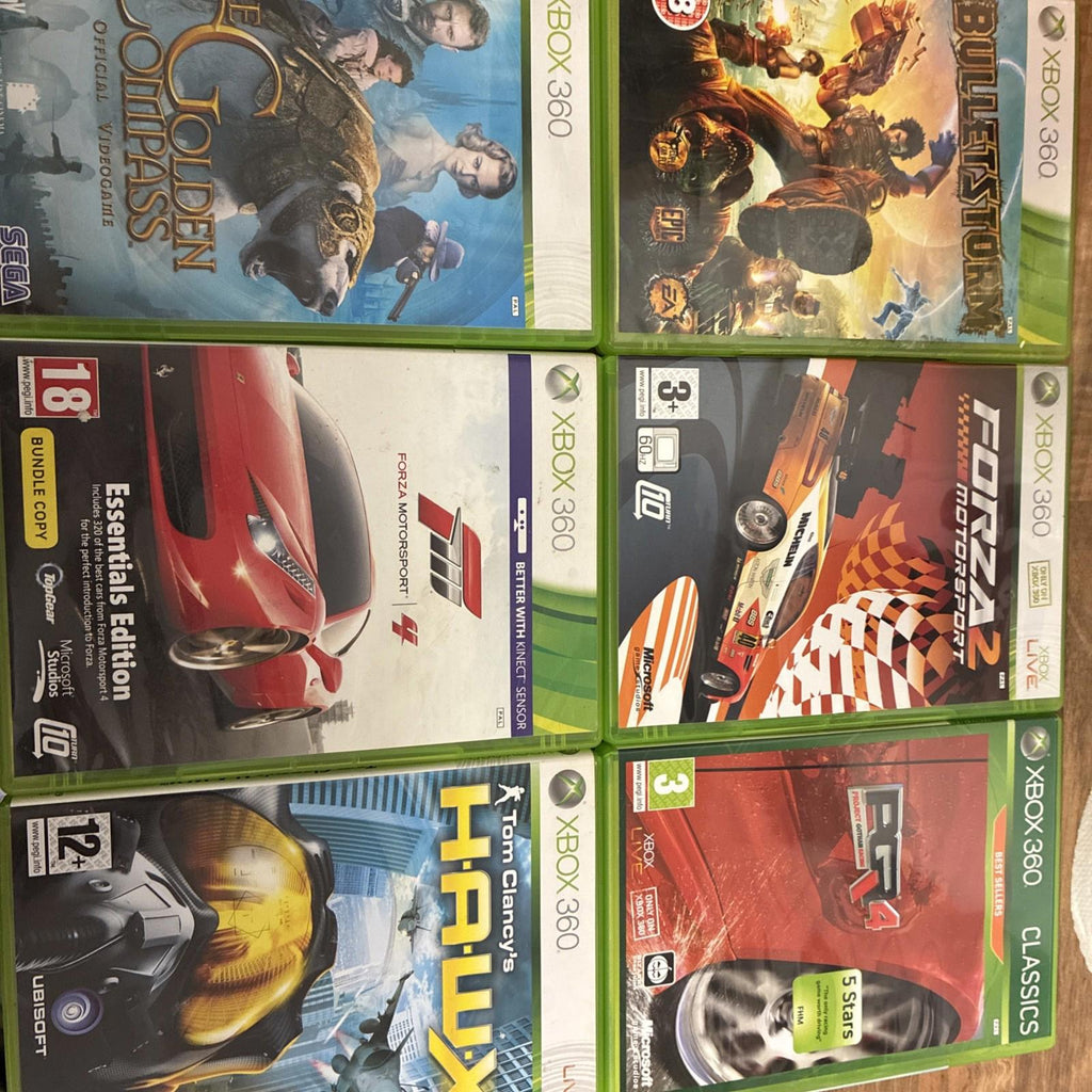 Xbox 360 Game Bundle x6 Inc Forza, HAWK, Bulletstorm & The Golden Compass VGC