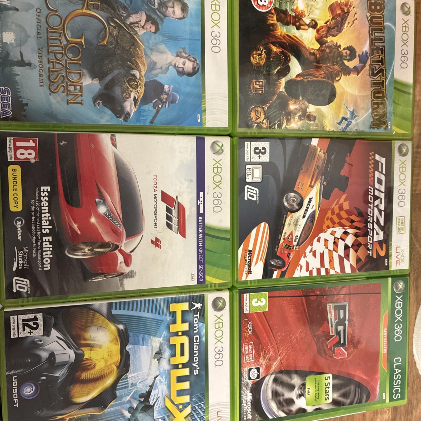 Xbox 360 Game Bundle x6 Inc Forza, HAWK, Bulletstorm & The Golden Compass VGC