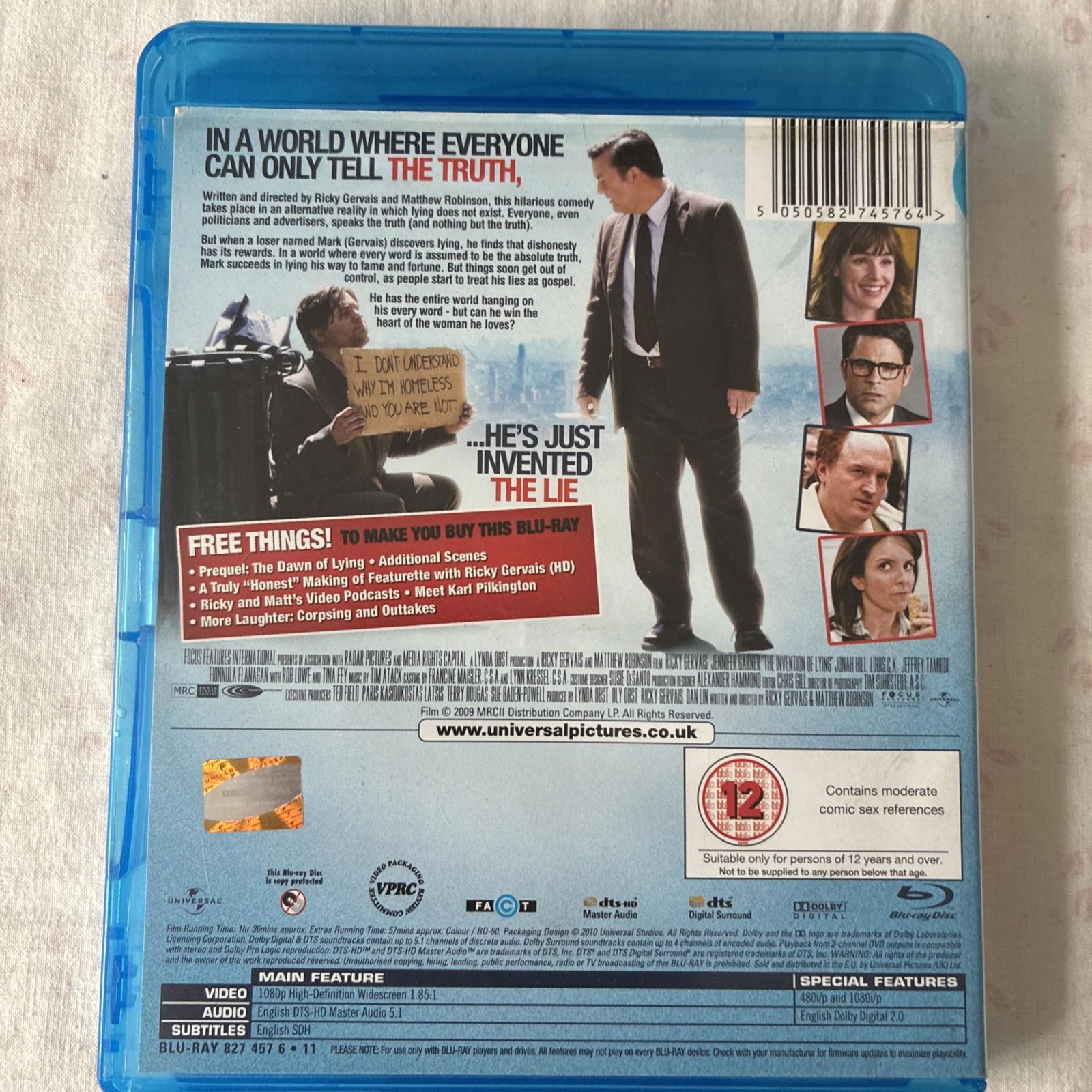 The Invention Of Lying (Blu-ray, 2010)