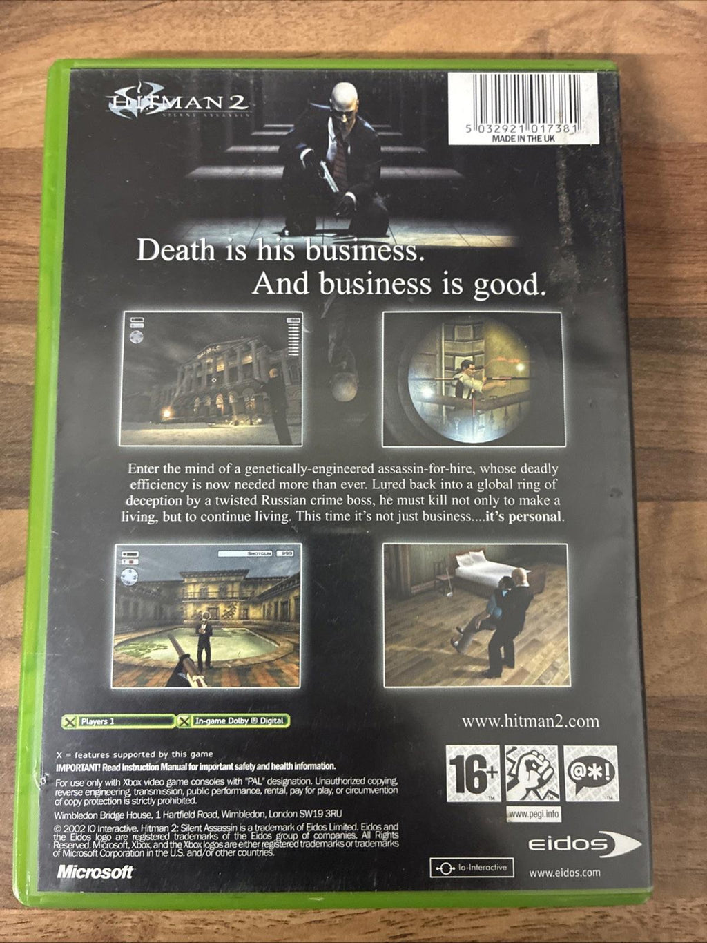 Hitman 2 Silent Assassin 2002 Microsoft Xbox Video Game - With Manual - PAL (A)