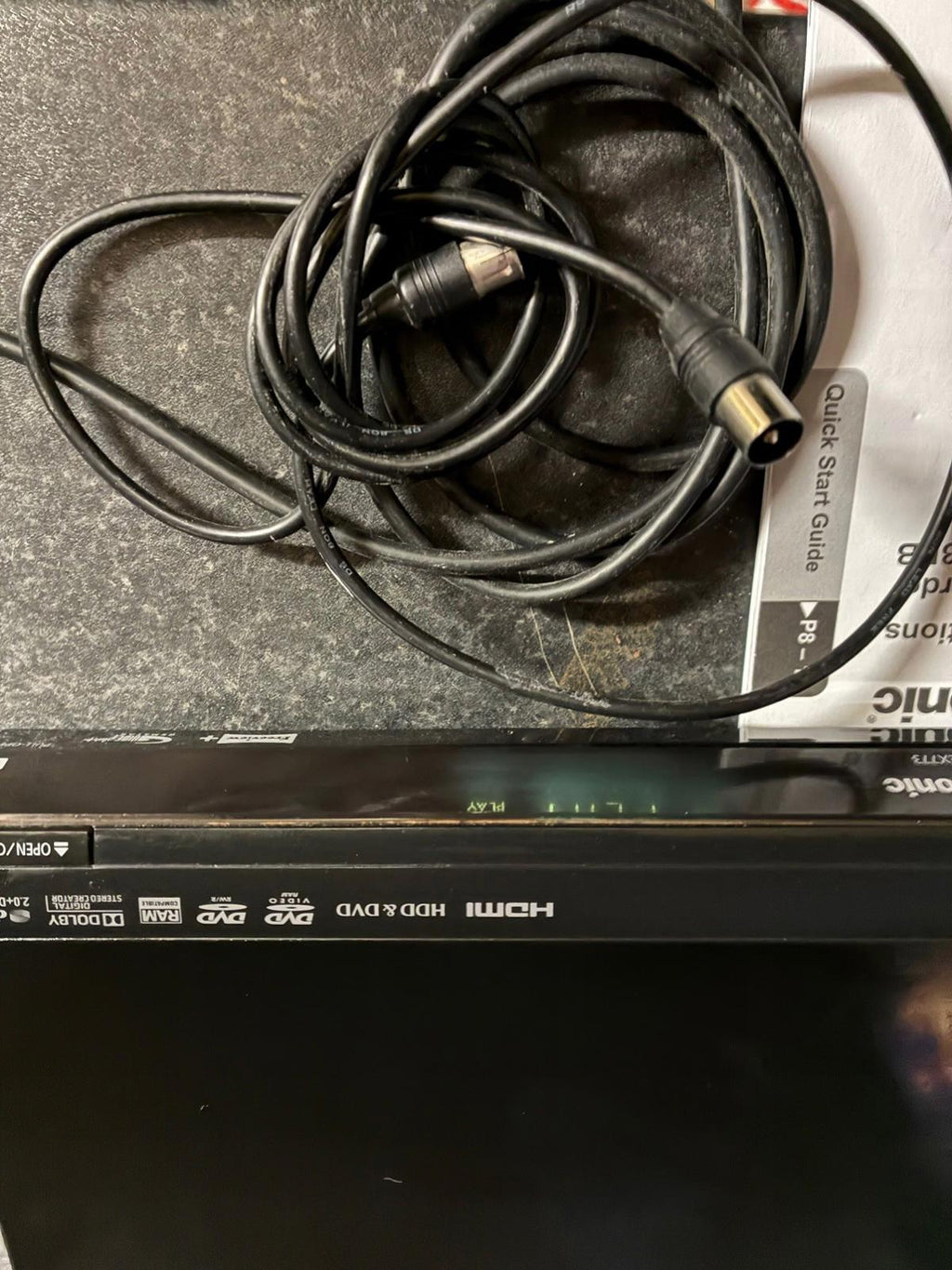 Panasonic DMR-EX773 Freeview DVD Recorder 160GB with Remote Black TESTED