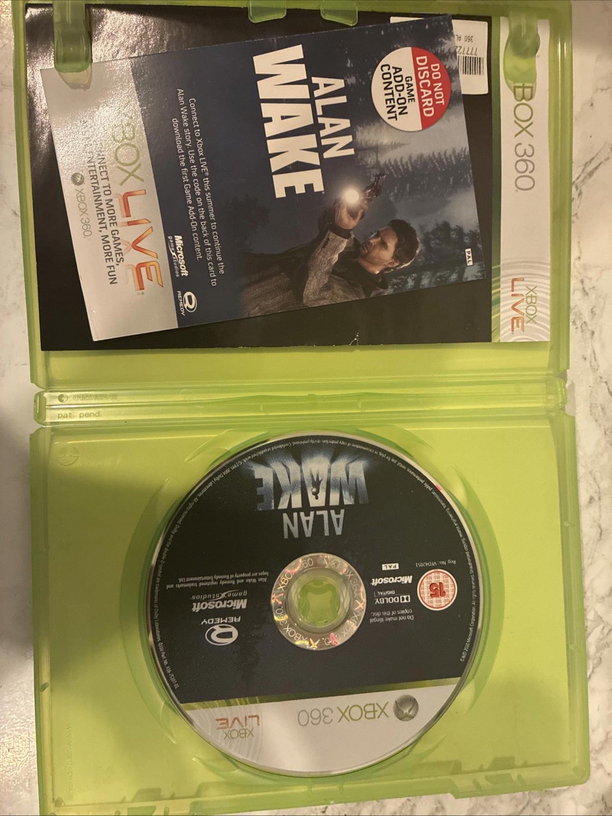 Alan Wake Xbox 360 Game With  Manual