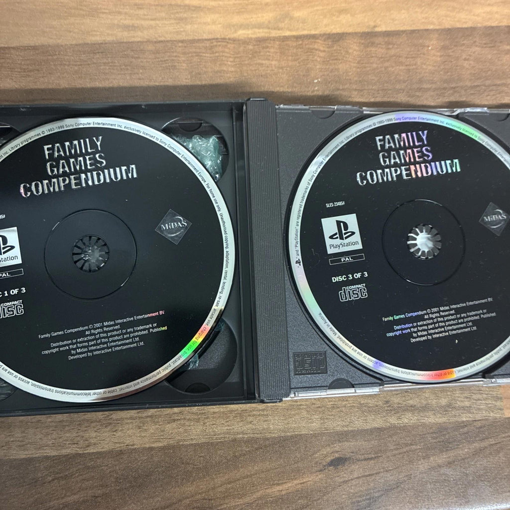 Compendium Family Games 20 Games Sony PlayStation 1, PS1 2001) Complete