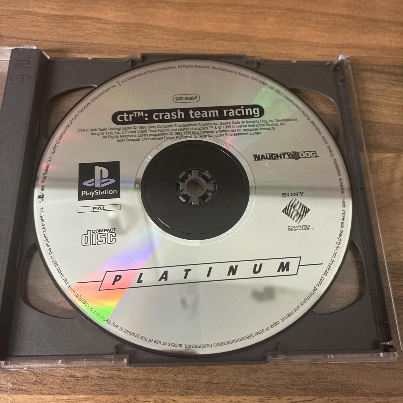 Crash Team Racing CTR for PS1 PlayStation PAL Disc Only