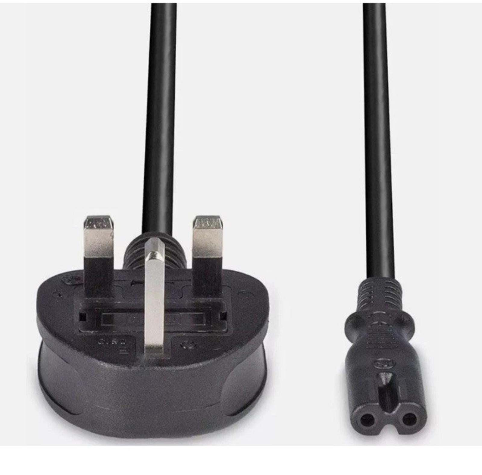 UK Figure 8 Power Cable - PlayStation/XBox/TV Mains/Laptop 5M Brand New