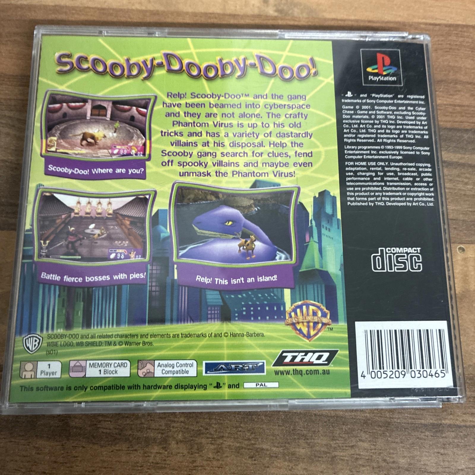 Scooby-Doo and the Cyber Chase PS1 (COMPLETE) black label Disc MINT!