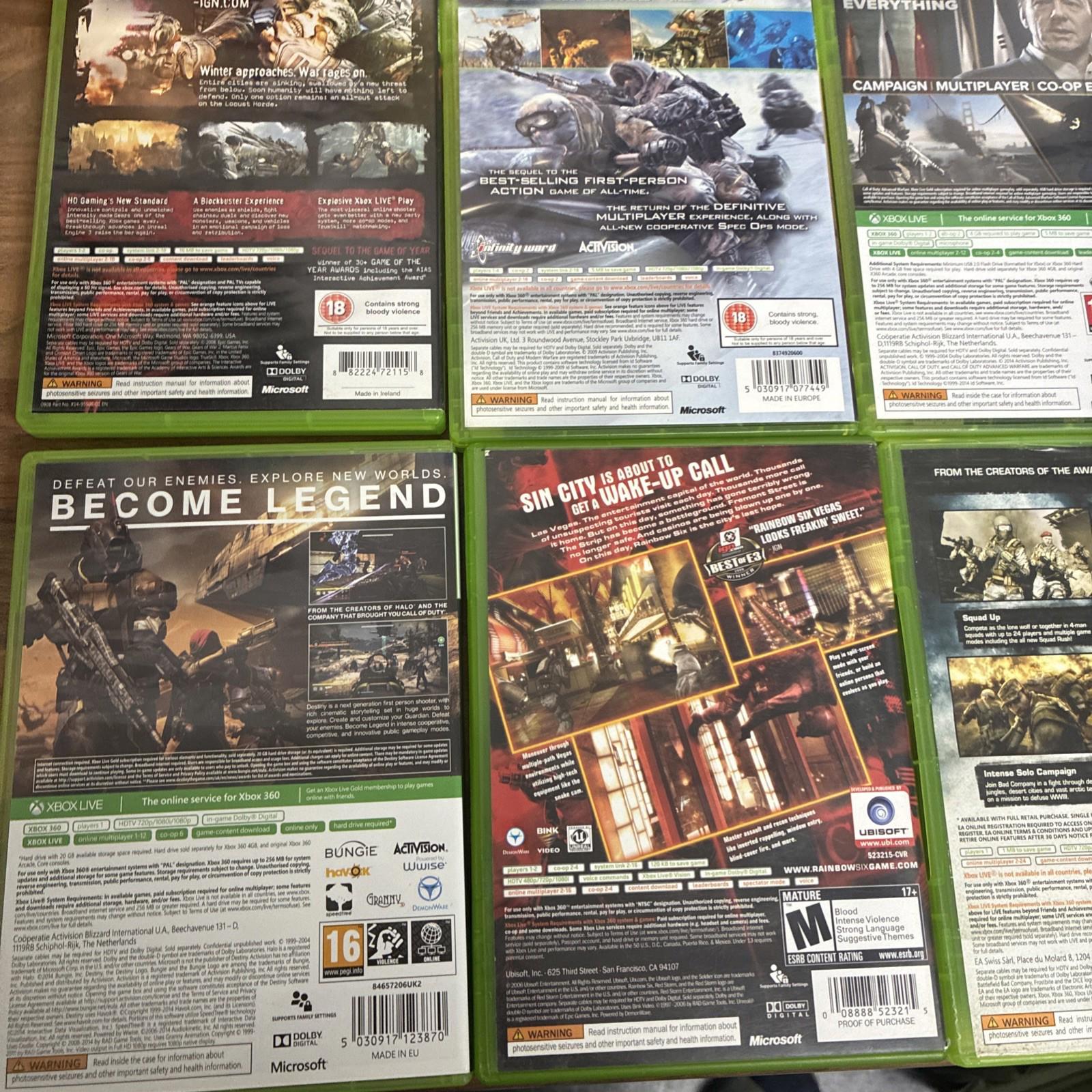 Joblot of Xbox 360 games - 8 game bundle Inc Call of duty,Destiny,battlefield