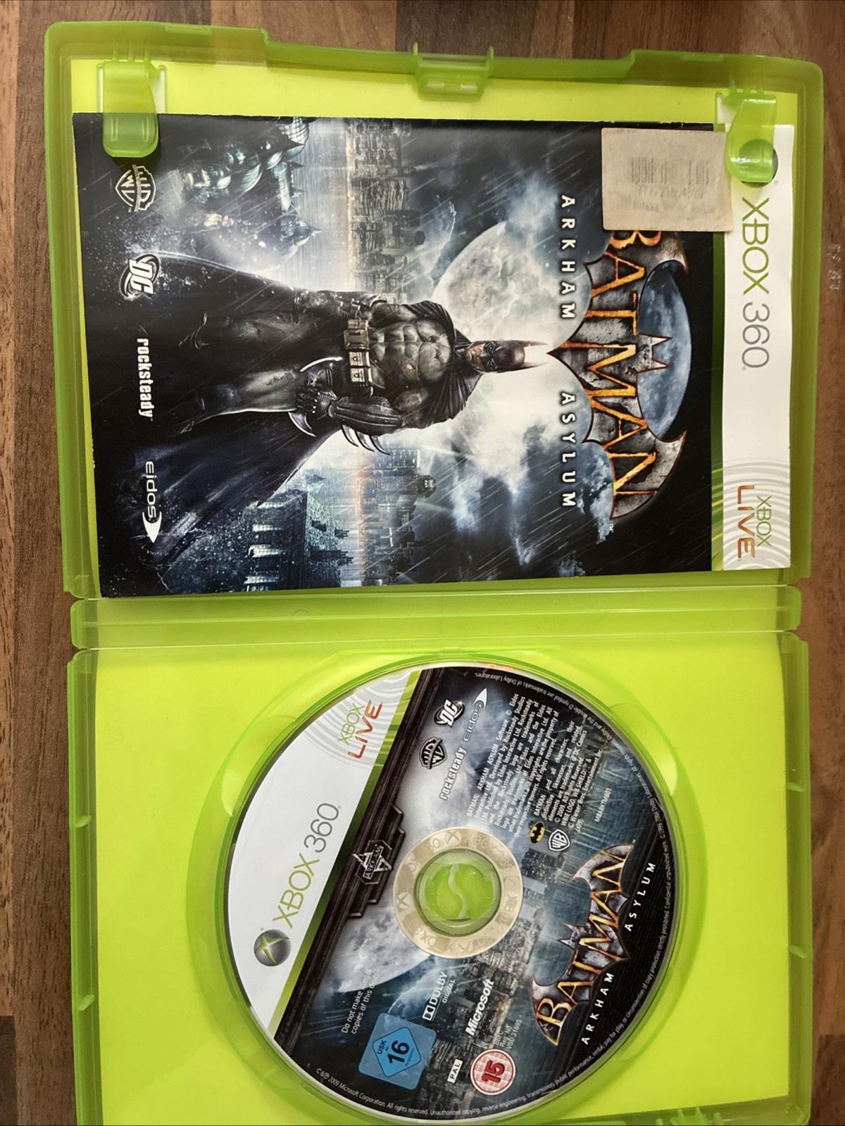 Batman: Arkham Asylum (Microsoft Xbox 360, 2009) Includes Manual VGC
