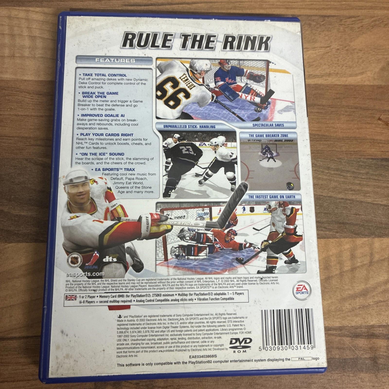 NHL 2003 - Ice Hockey - PlayStation 2. PS2 - PAL - Cased with Manual