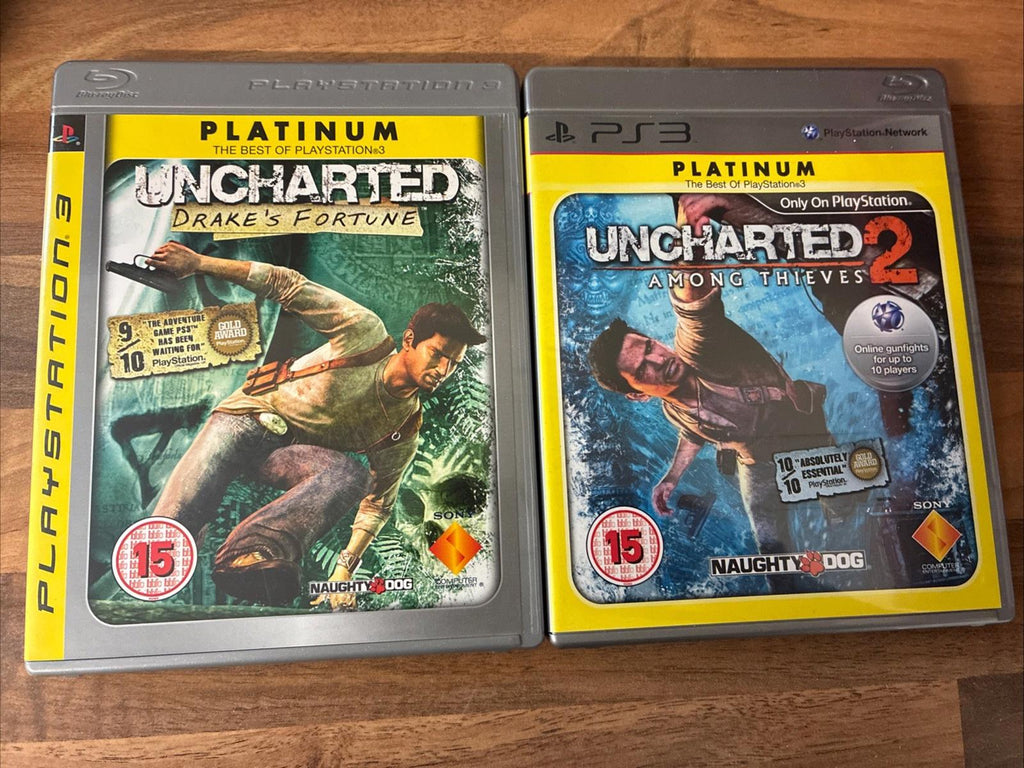 Uncharted 1 & 2 For PlayStation 3 Mint Condition! Includes Manual And Inserts
