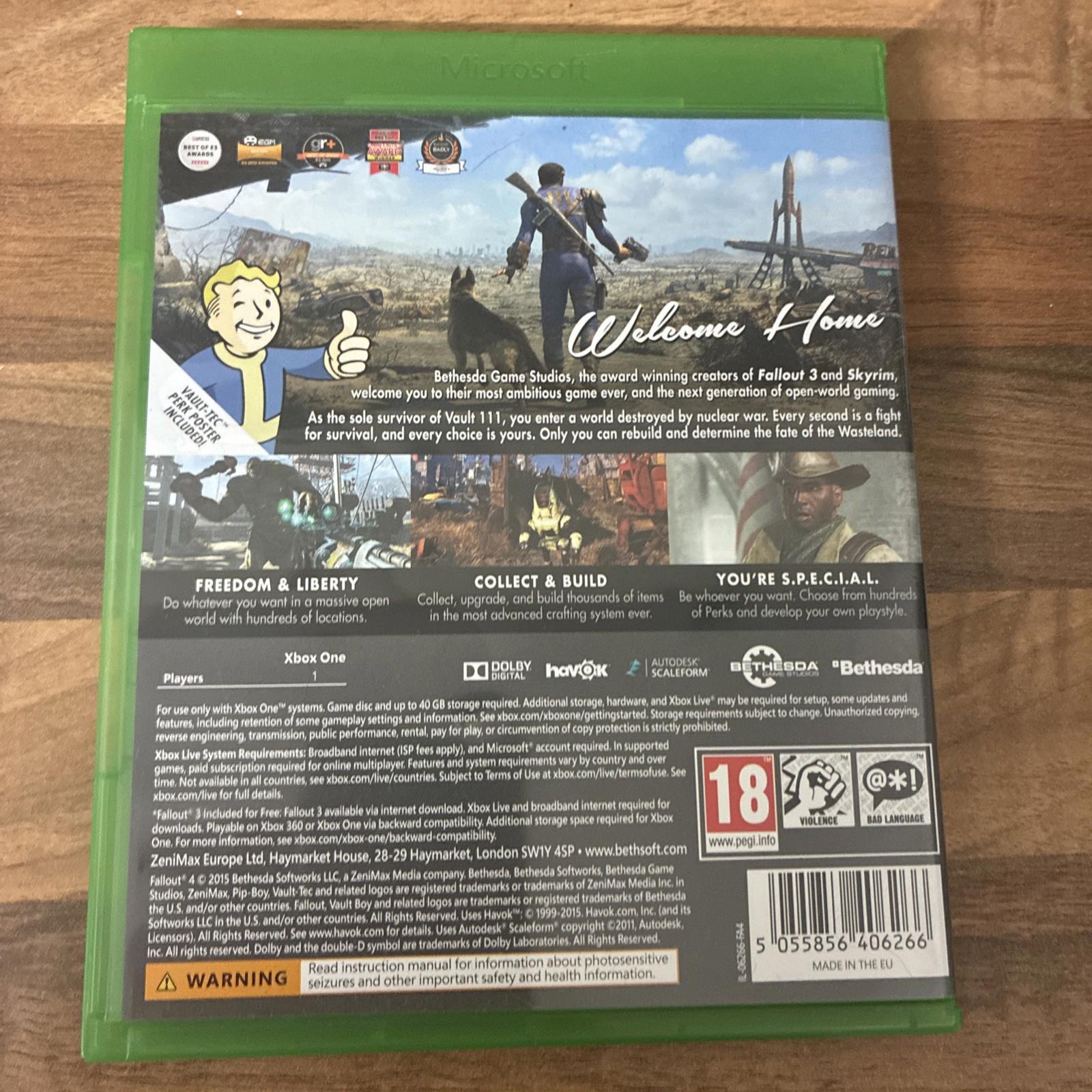 Fallout 4 (Microsoft Xbox One: Windows, 2015)
