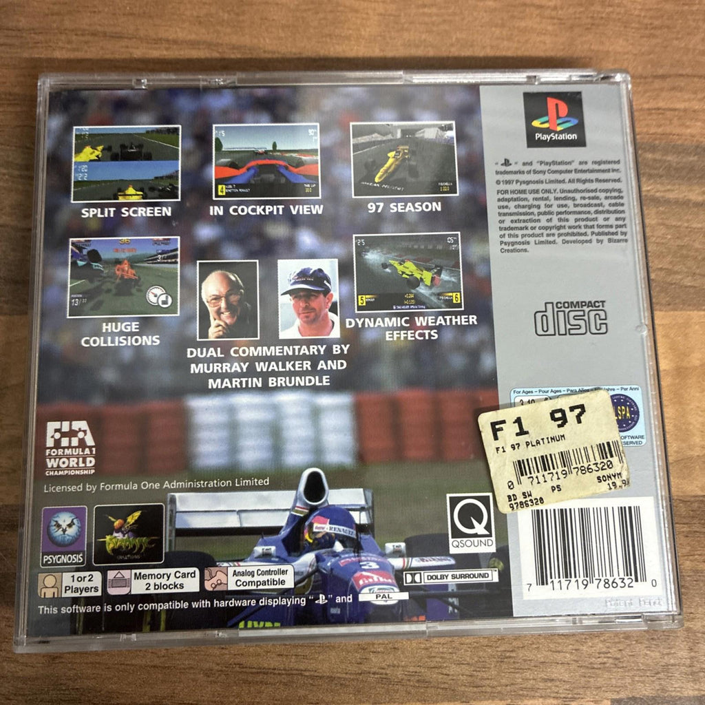 Formula 1 97 - Sony PlayStation 1 PS1 Game Complete With Manual