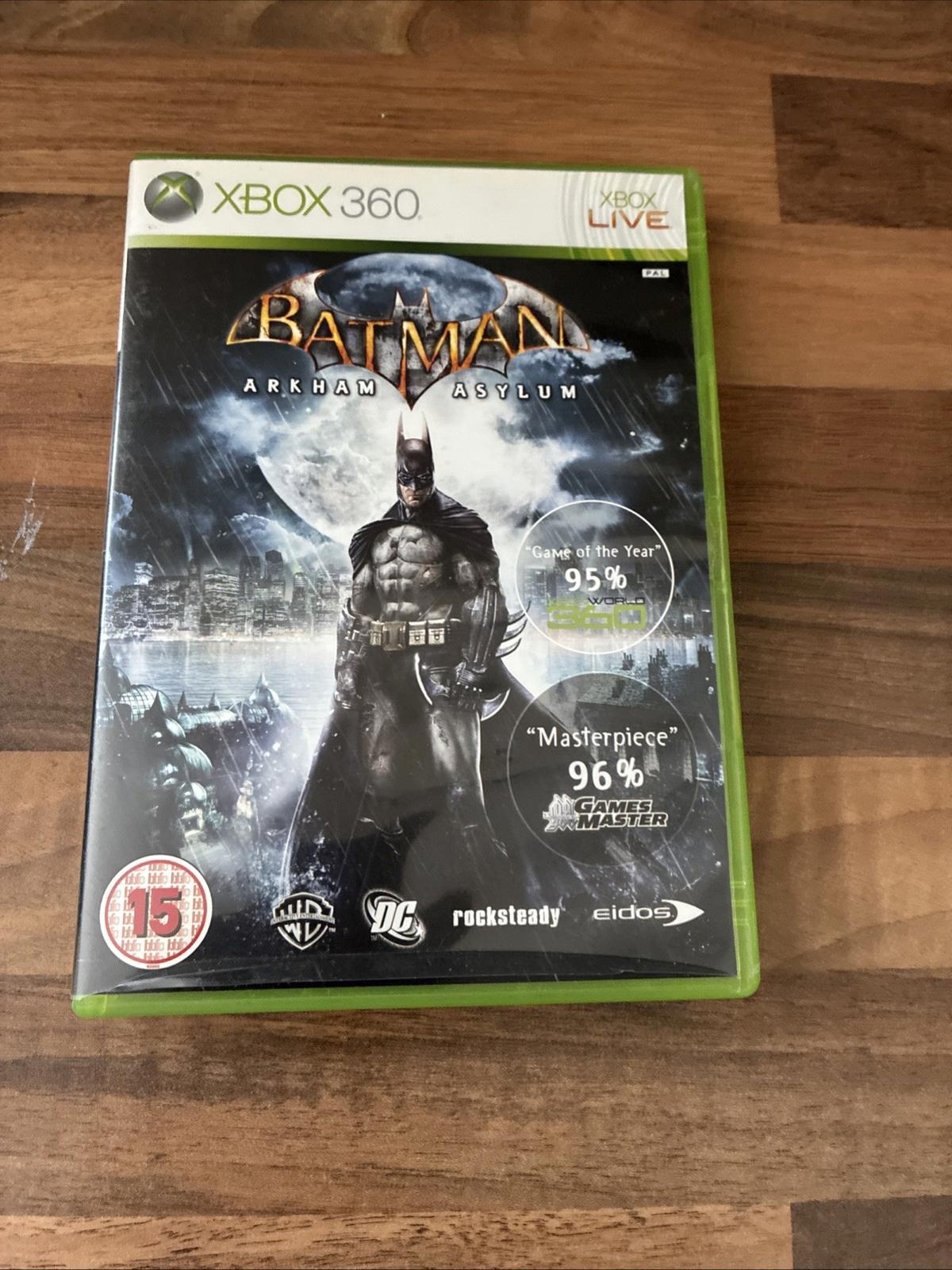 Batman: Arkham Asylum (Microsoft Xbox 360, 2009) Includes Manual VGC