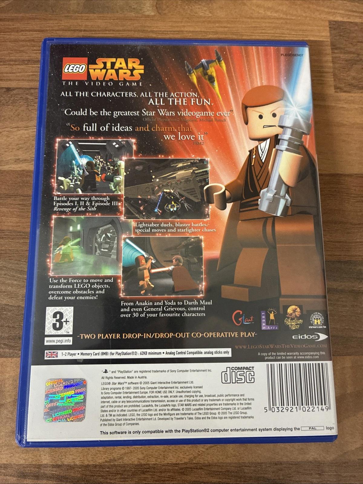 Lego Star Wars (Sony PlayStation 2, 2005) - Complete With Manual