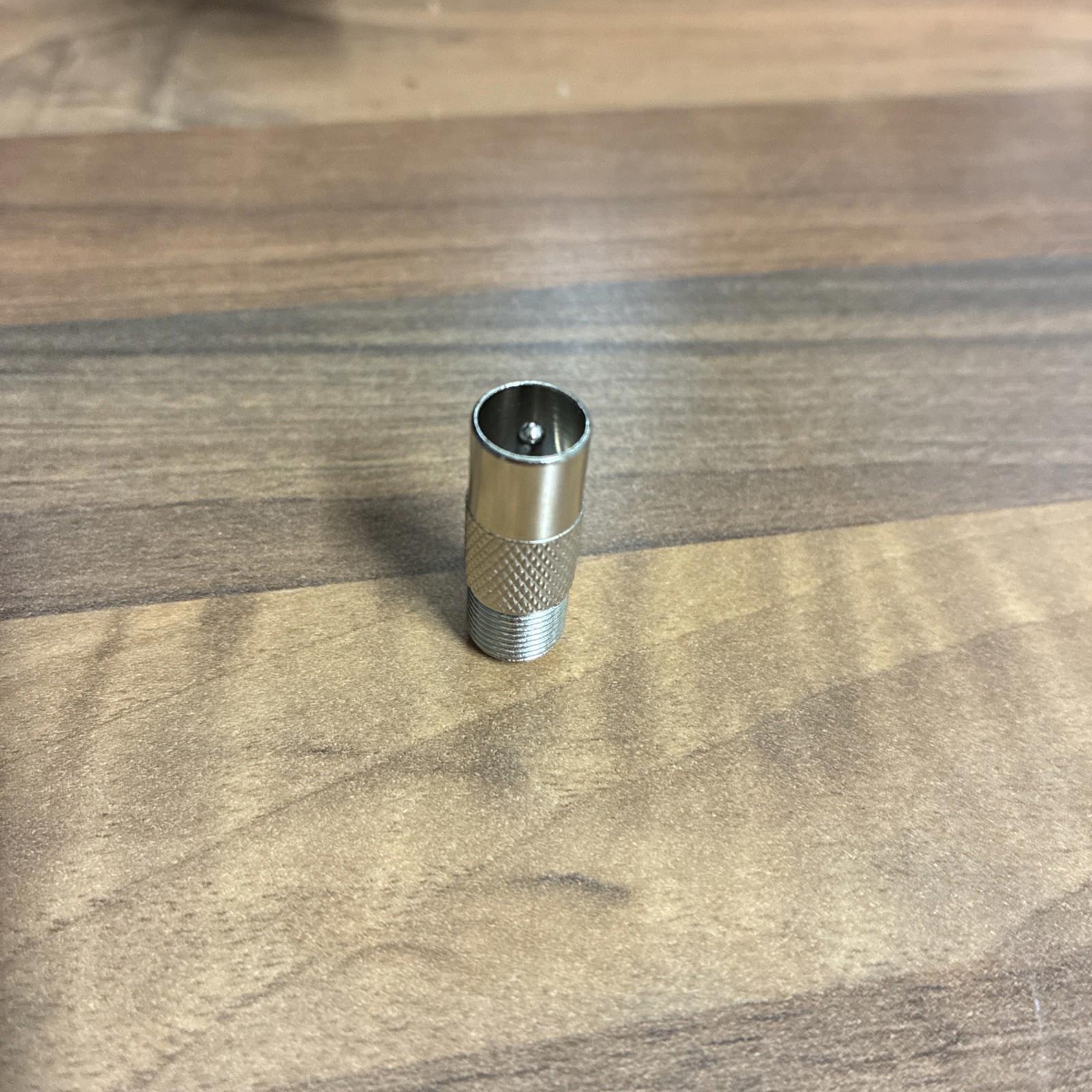 Satellite to Coax Adapter F-Type Female Screw Cable to RF TV Aerial Coaxial Lead