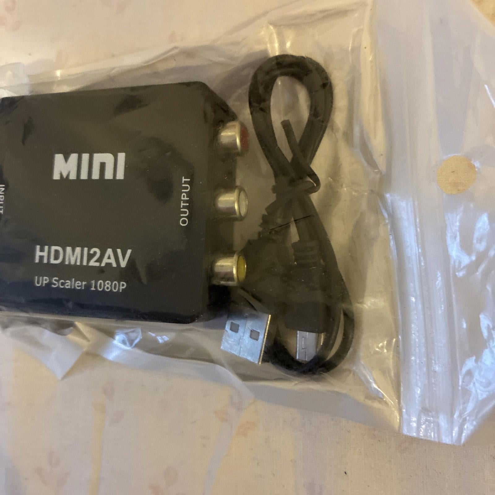 HDMI2AV Mini Converter HDMI To AV Adapter HDMI to RCA 1080P HD Video Audio