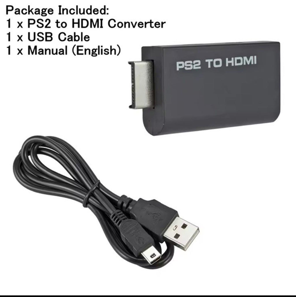 PlayStation 2 PS2 to HDMI Converter Adapter Adaptor Cable HD RCA AV Audio Video