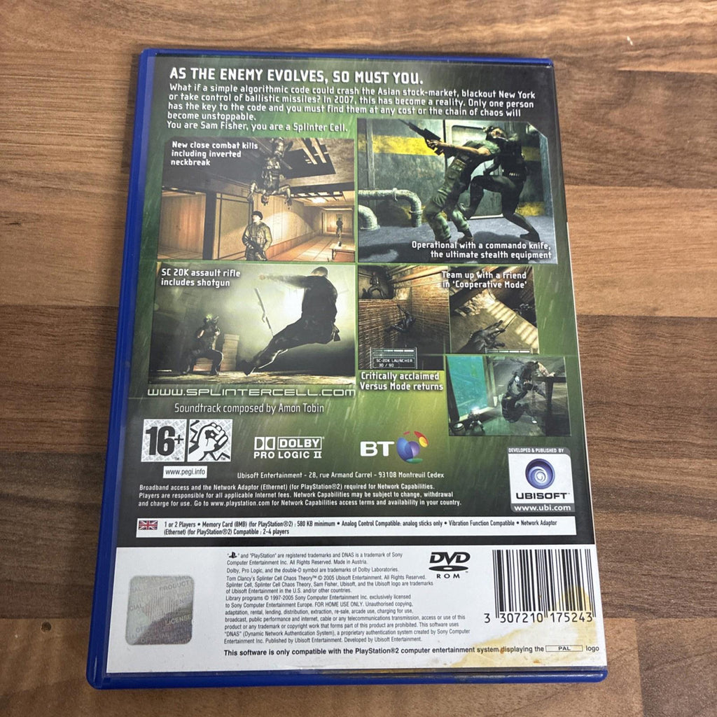 Tom Clancy's Splinter Cell Chaos Theory Sony PlayStation 2