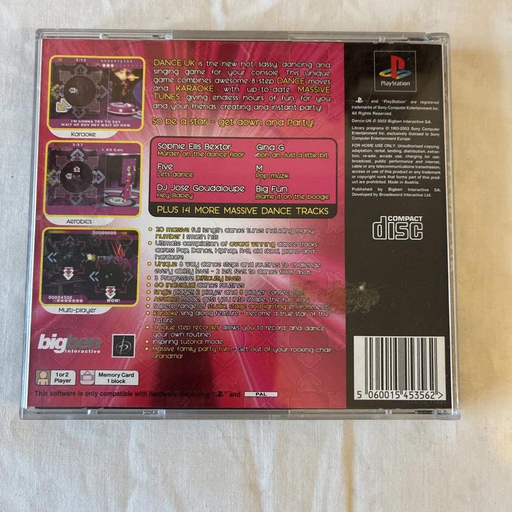 Dance: UK PS1 (Sony PlayStation 1, 2003)