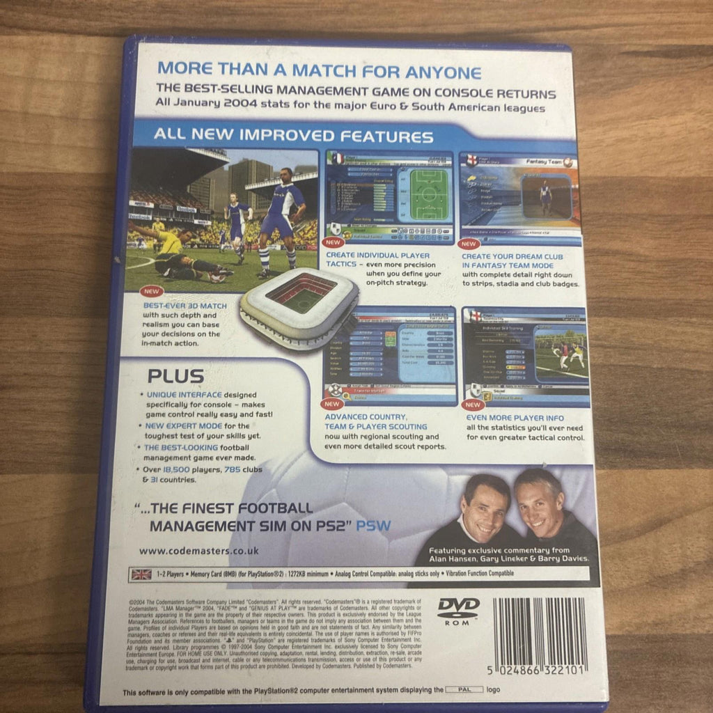 LMA Manager 2004 (Sony PlayStation 2, 2004)