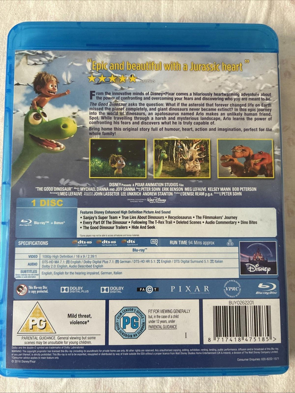 The Good Dinosaur (Blu-ray, 2016)