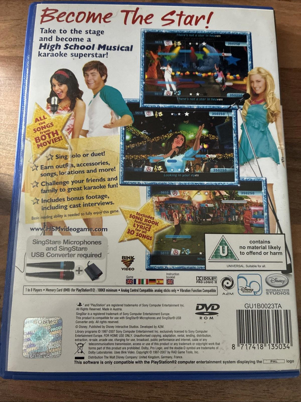 High School Musical: Sing It (Nintendo Wii, 2007) - European Version
