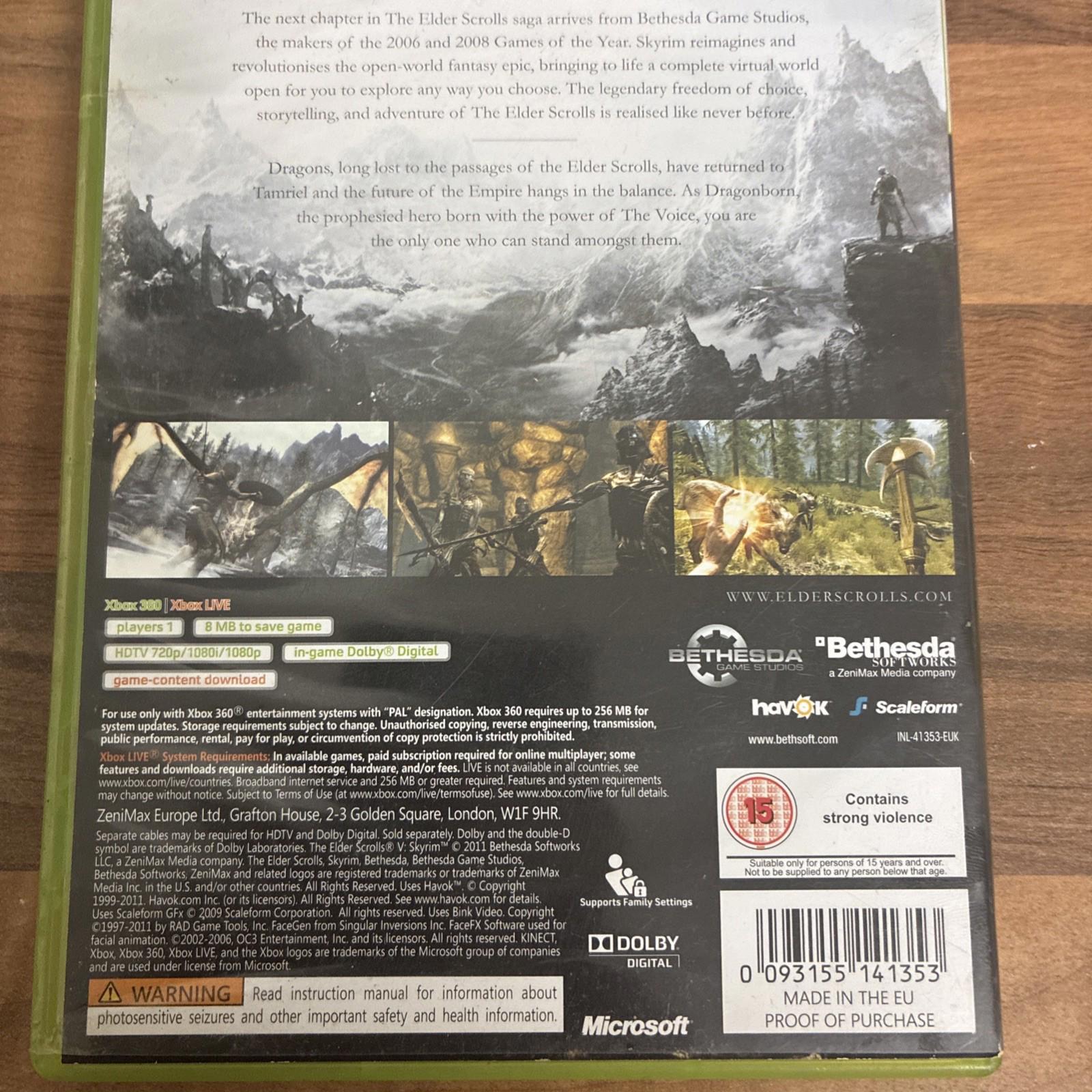 The Elder Scrolls V: Skyrim (Microsoft Xbox 360, 2011)