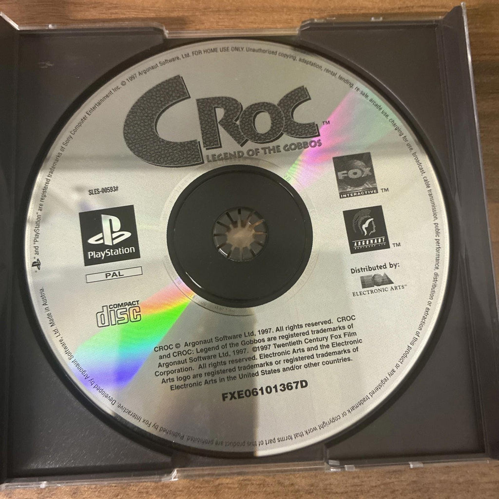 Croc: Legend of the Gobbos (Sony PS1, 1997) DISC & Manual ONLY - TESTED -