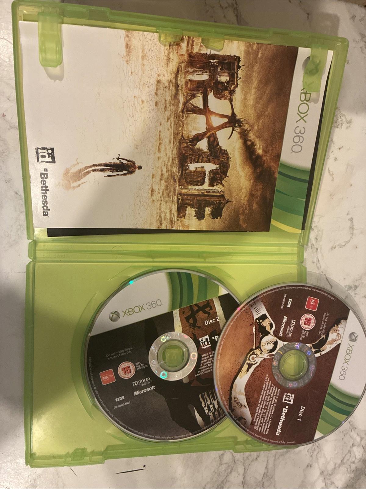 Rage (Microsoft Xbox 360, 2011) 2 Discs In Very Good Condition