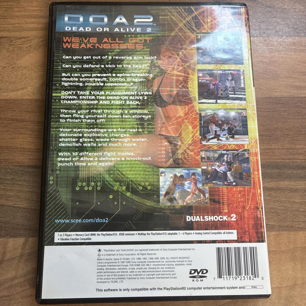 Dead or Alive 2: Hardcore (Sony PlayStation 2, 2000) Disc mint condition