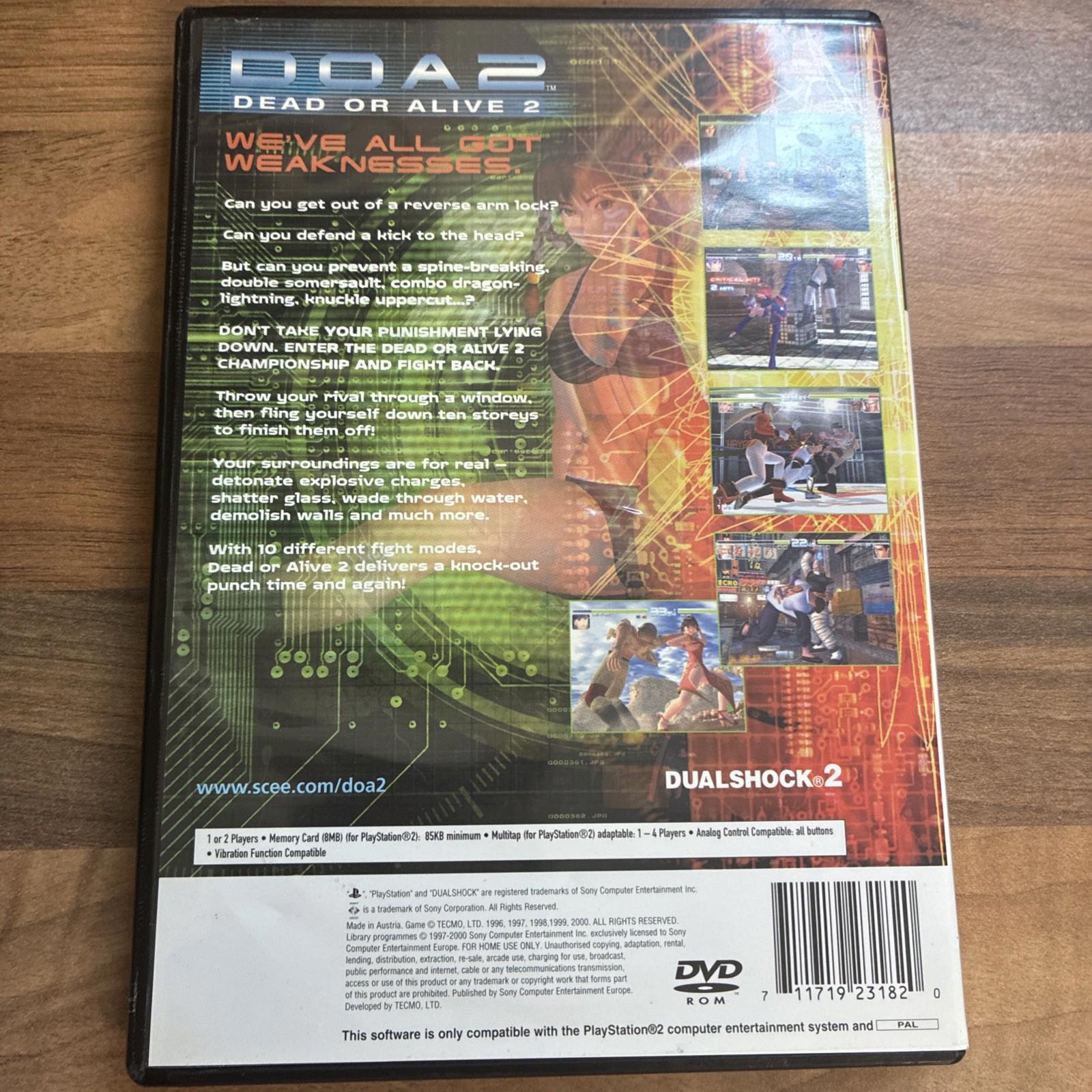 Dead or Alive 2: Hardcore (Sony PlayStation 2, 2000) Disc mint condition