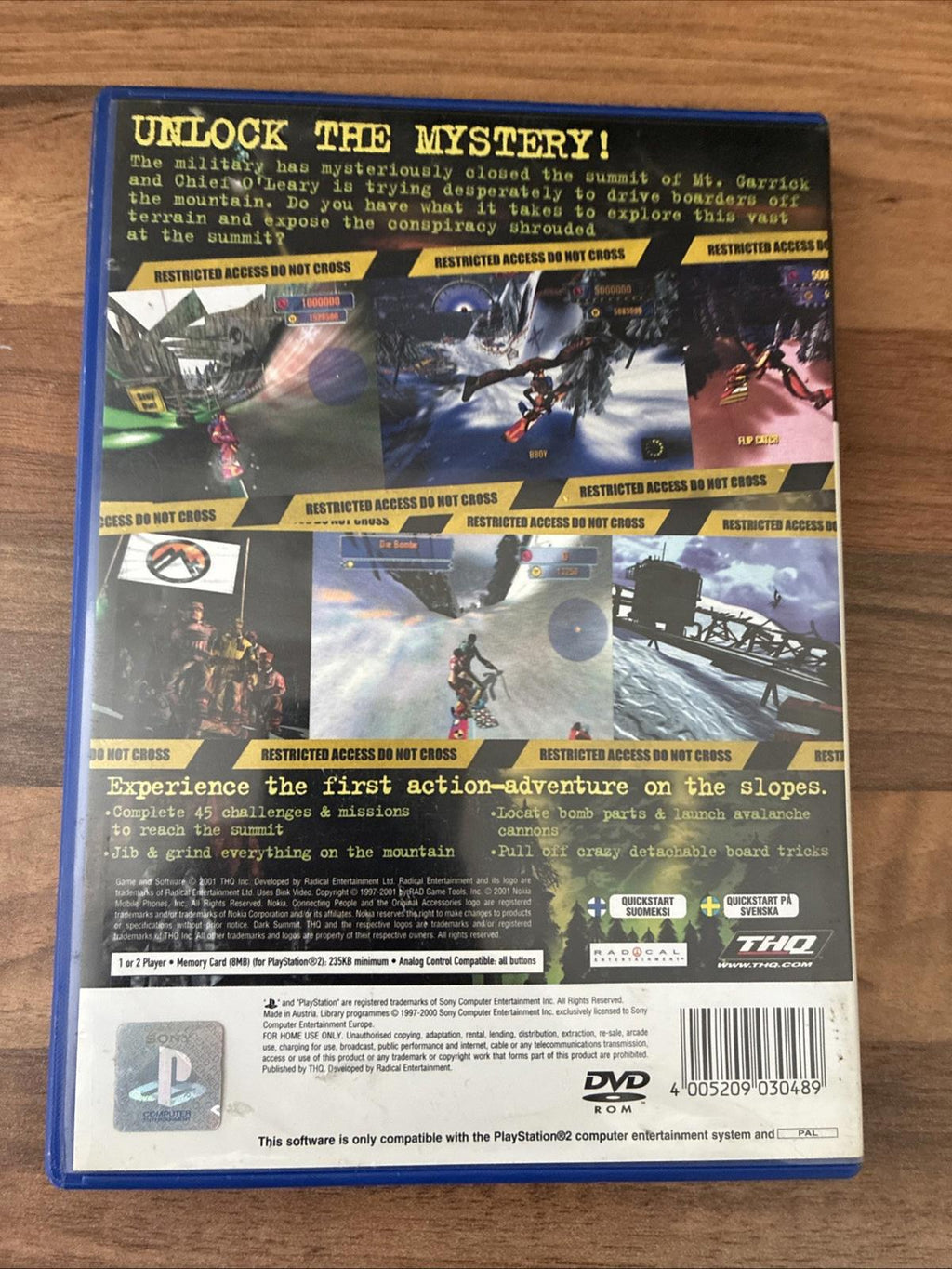 Playstation 2 Dark Summit No Manual Disc Mint Condition