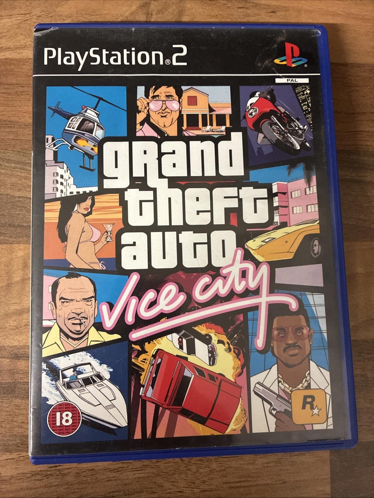 Grand Theft Auto: Vice City PlayStation 2 PS2 Game Complete with Manual. Tested.
