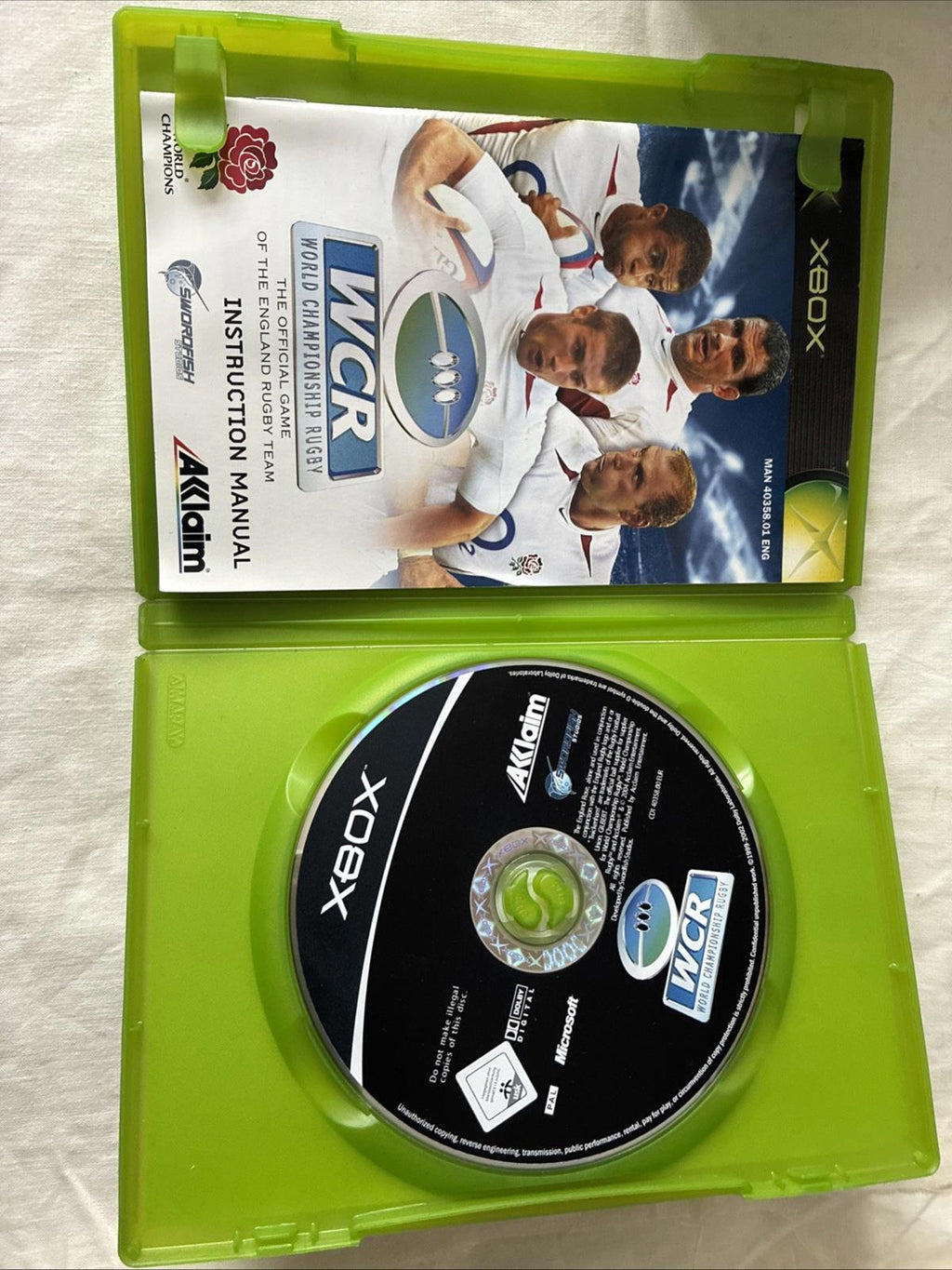 Xbox WCR World Championship Rugby - Complete With Manual