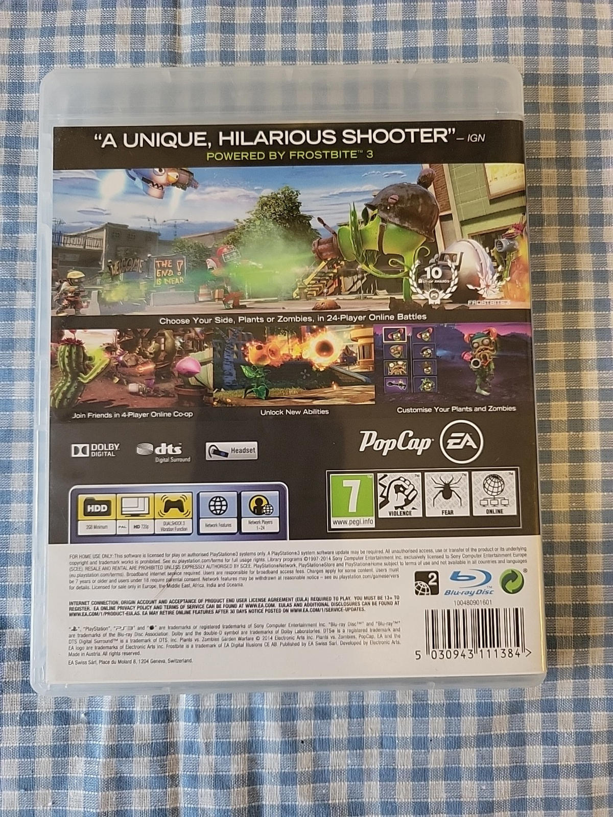 Plants vs Zombies: Garden Warfare (PlayStation 3) In Very Good Condition UK PAL