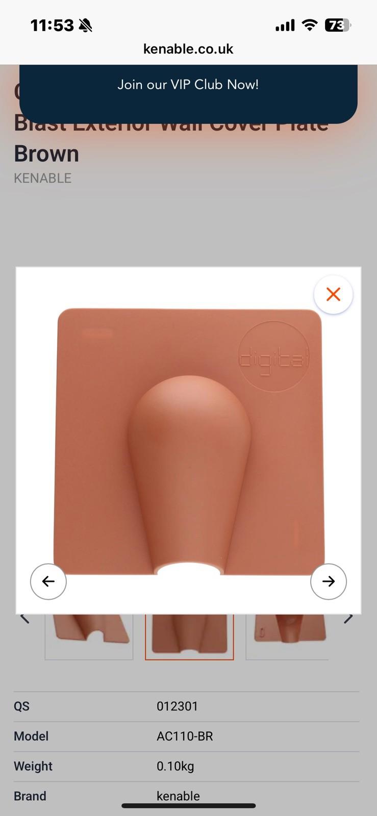 Brown Wall Plastic Blast Plates Brick Cover Cable Entry Aerial SKY Digital