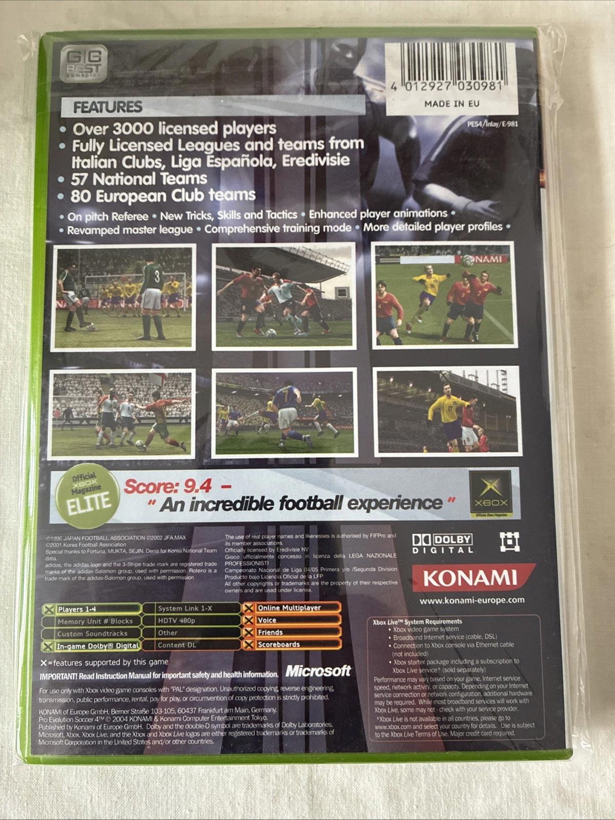 Pro Evolution Soccer 4 (Xbox 2004) With Manual