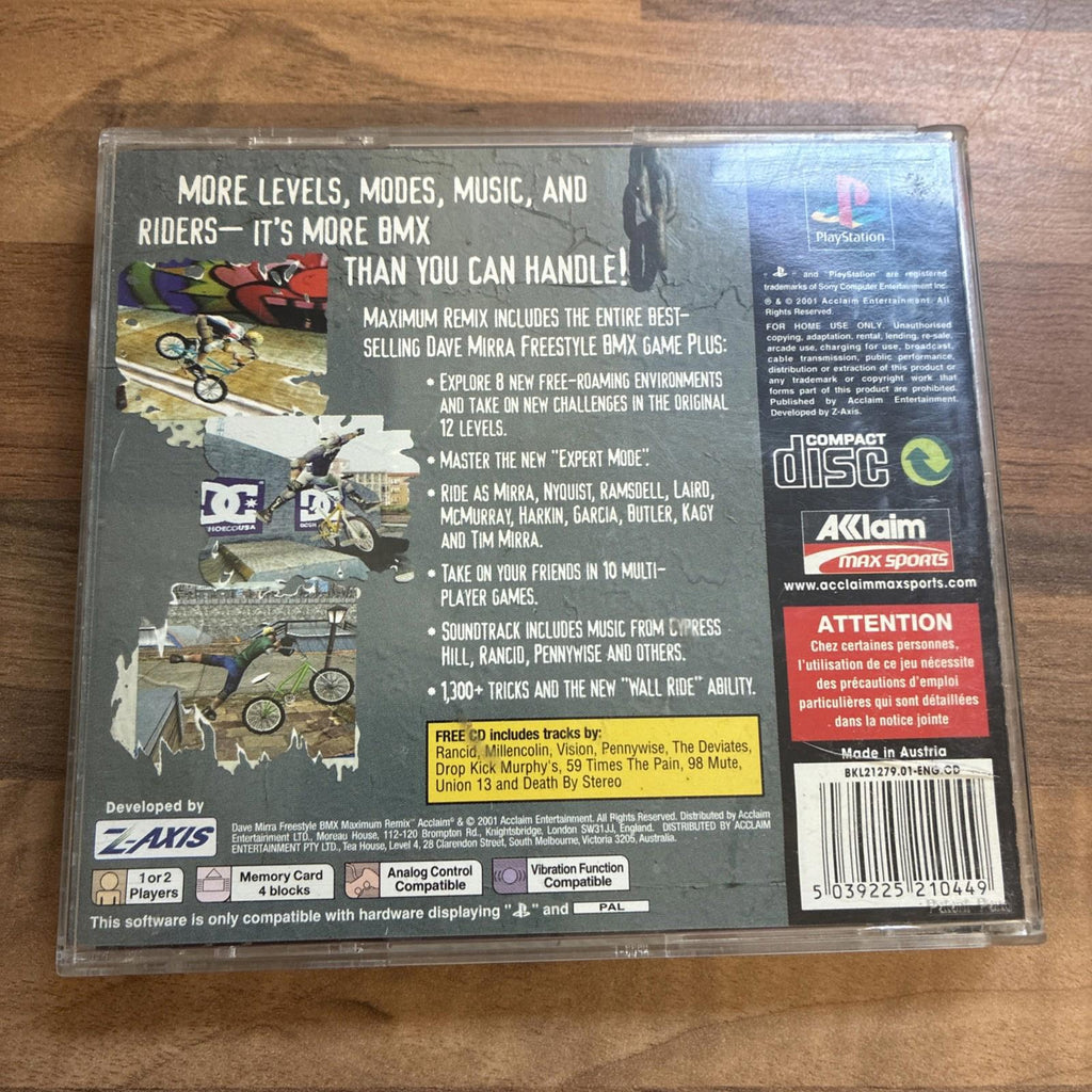Dave Mirra Freestyle BMX: Remix | PlayStation PS1 Black Label - VGC tested