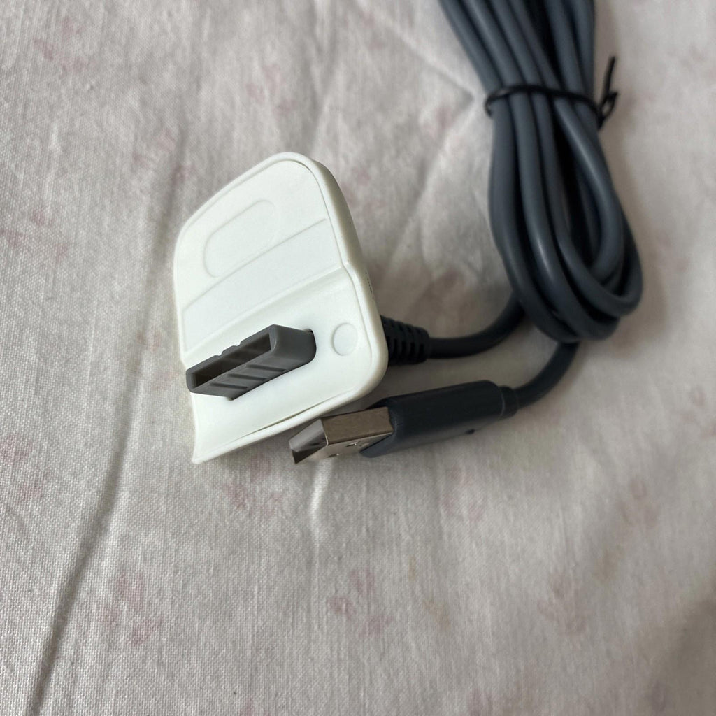 USB Charger Lead Cable for Microsoft Xbox 360 Wireless Gamepad Controller Grey