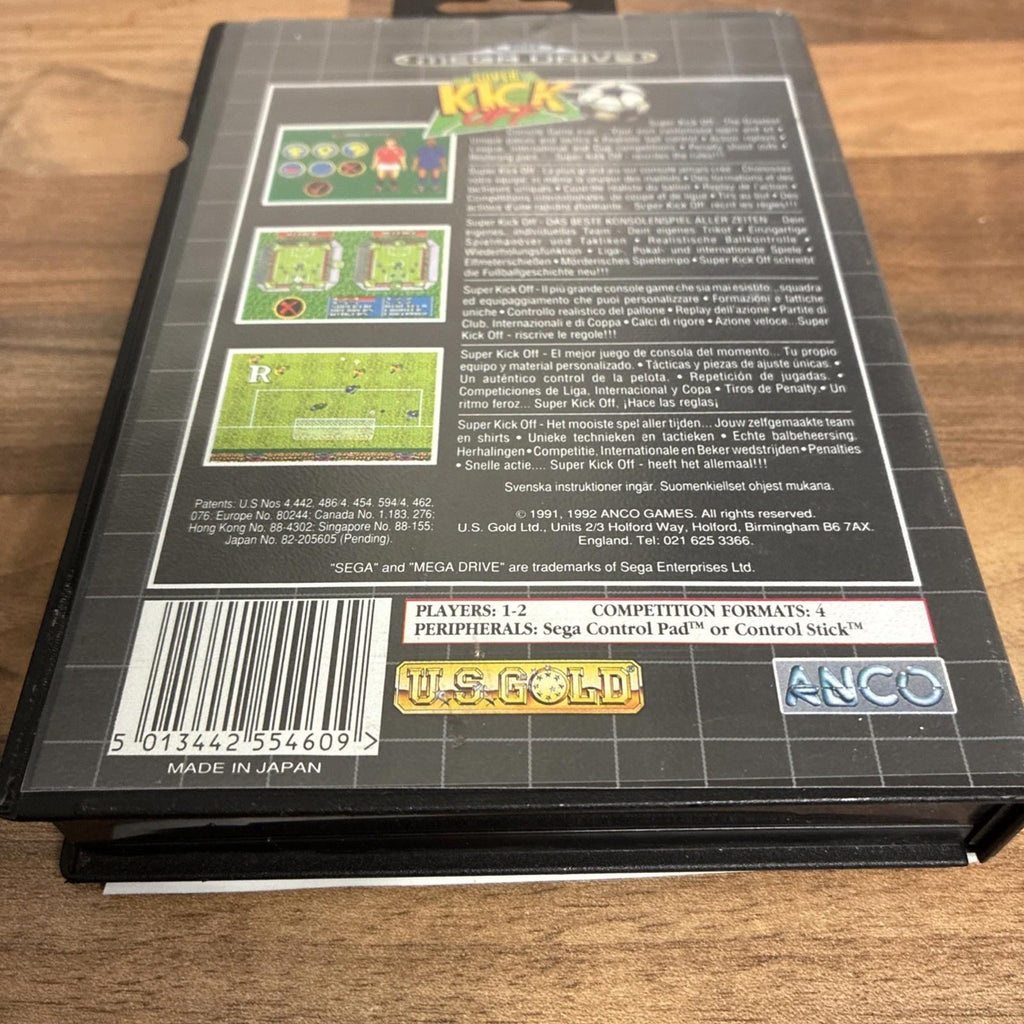 Super Kick Off Sega Mega Drive 1991 Boxed Retro Football Game Manual Untested