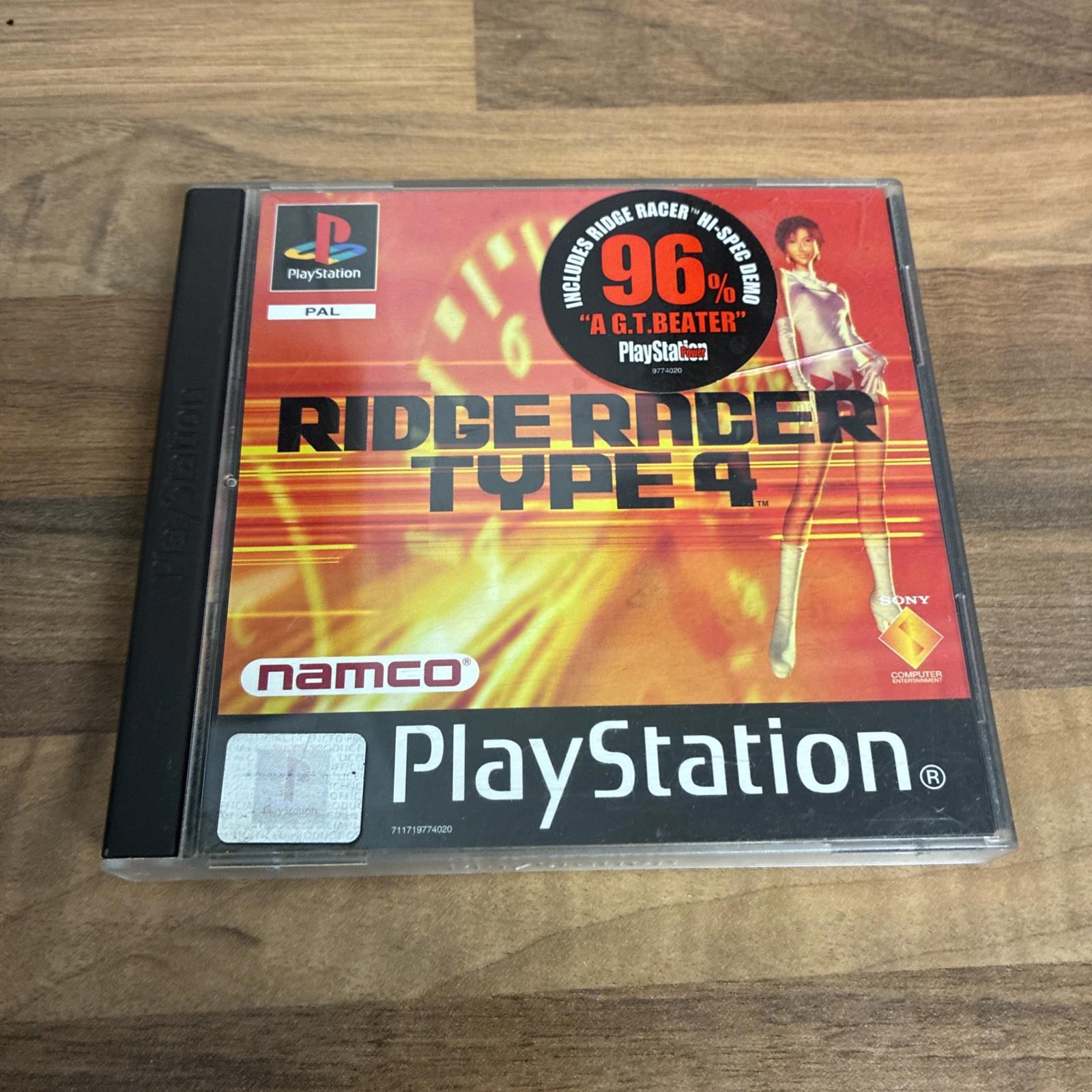 Ridge Racer Type 4 Sony PlayStation 1 (PS1) Complete With Demo (PAL)