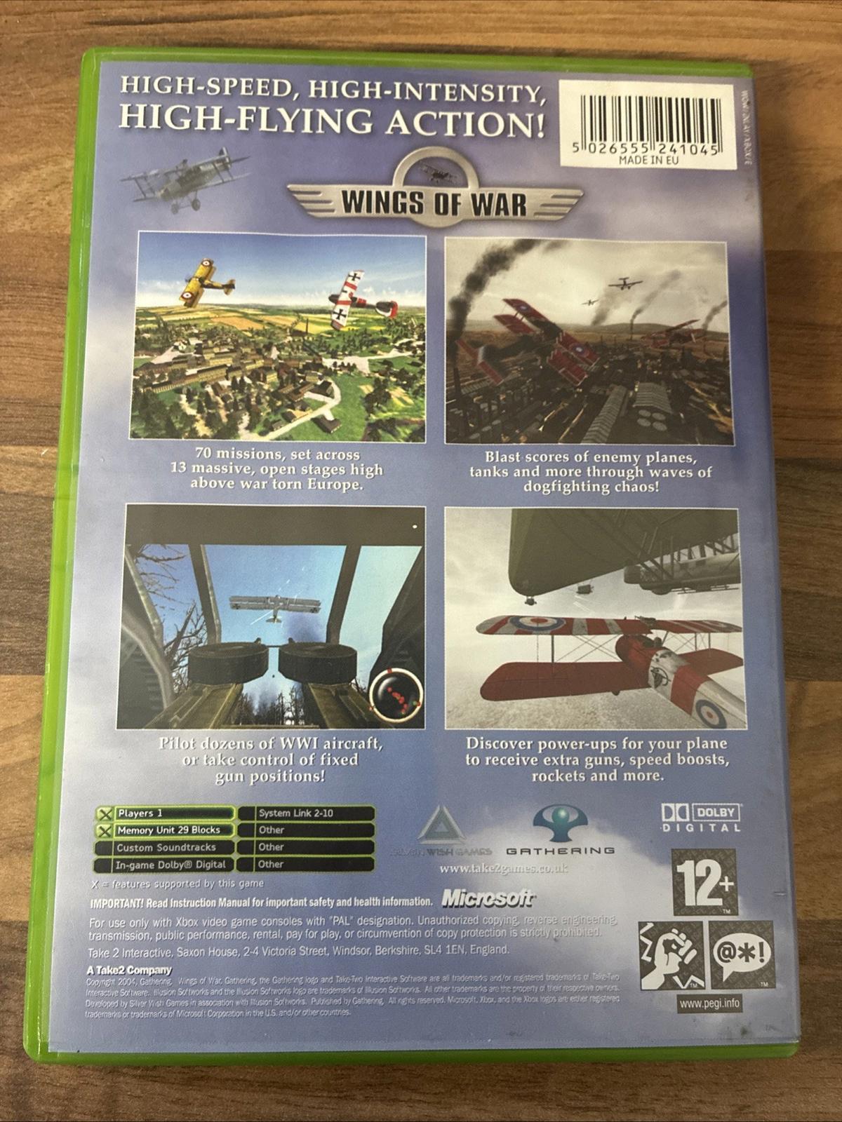 Wings Of War - Xbox - 2004 - Complete with manual