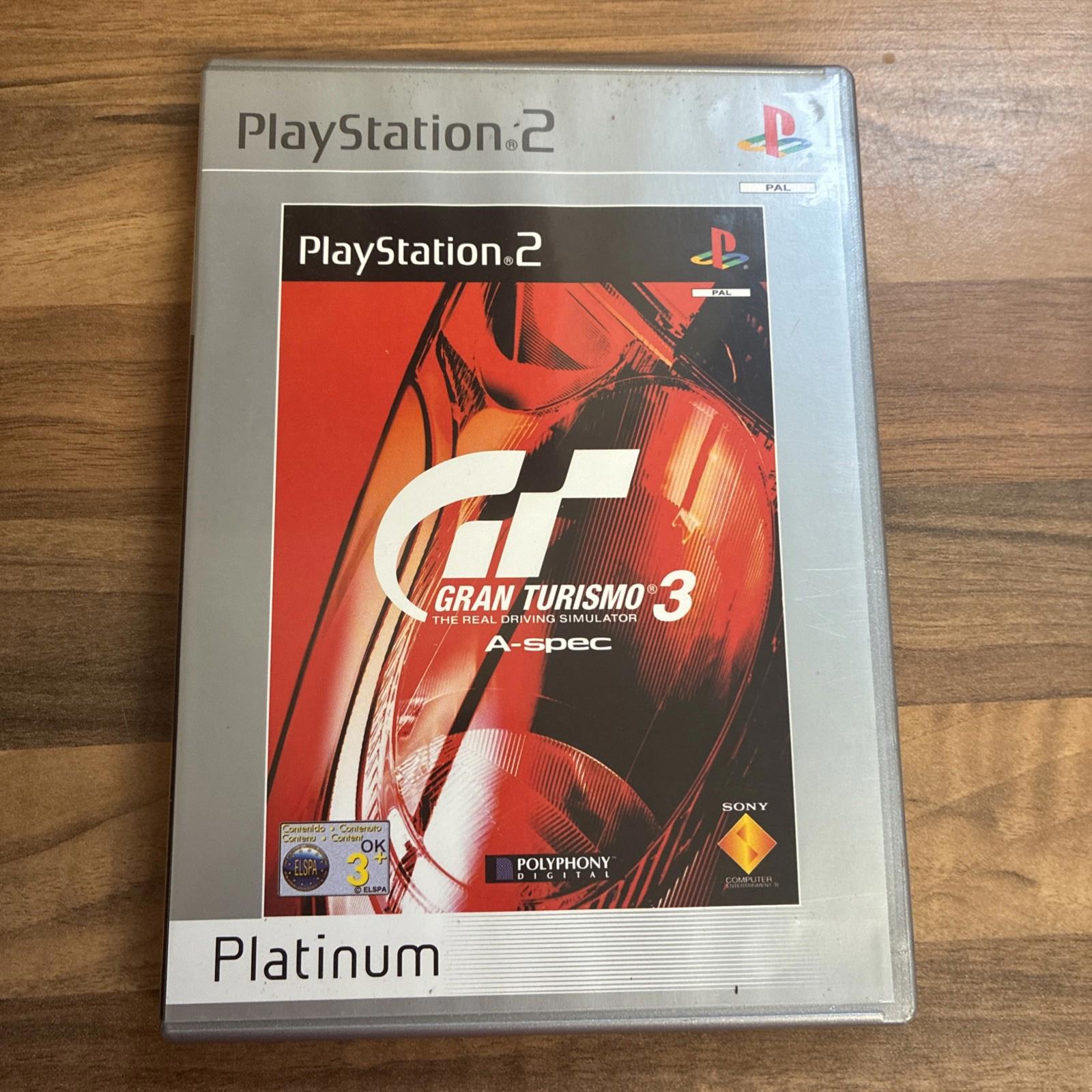 Gran Turismo 3: A -Spec -- Platinum Edition (Sony PlayStation 2, 2002) - VGC