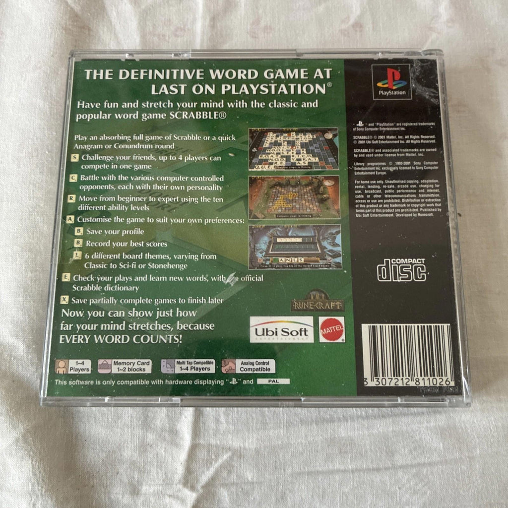 Scrabble (Sony PlayStation 1, 1999) With Manual In Very Good Condition