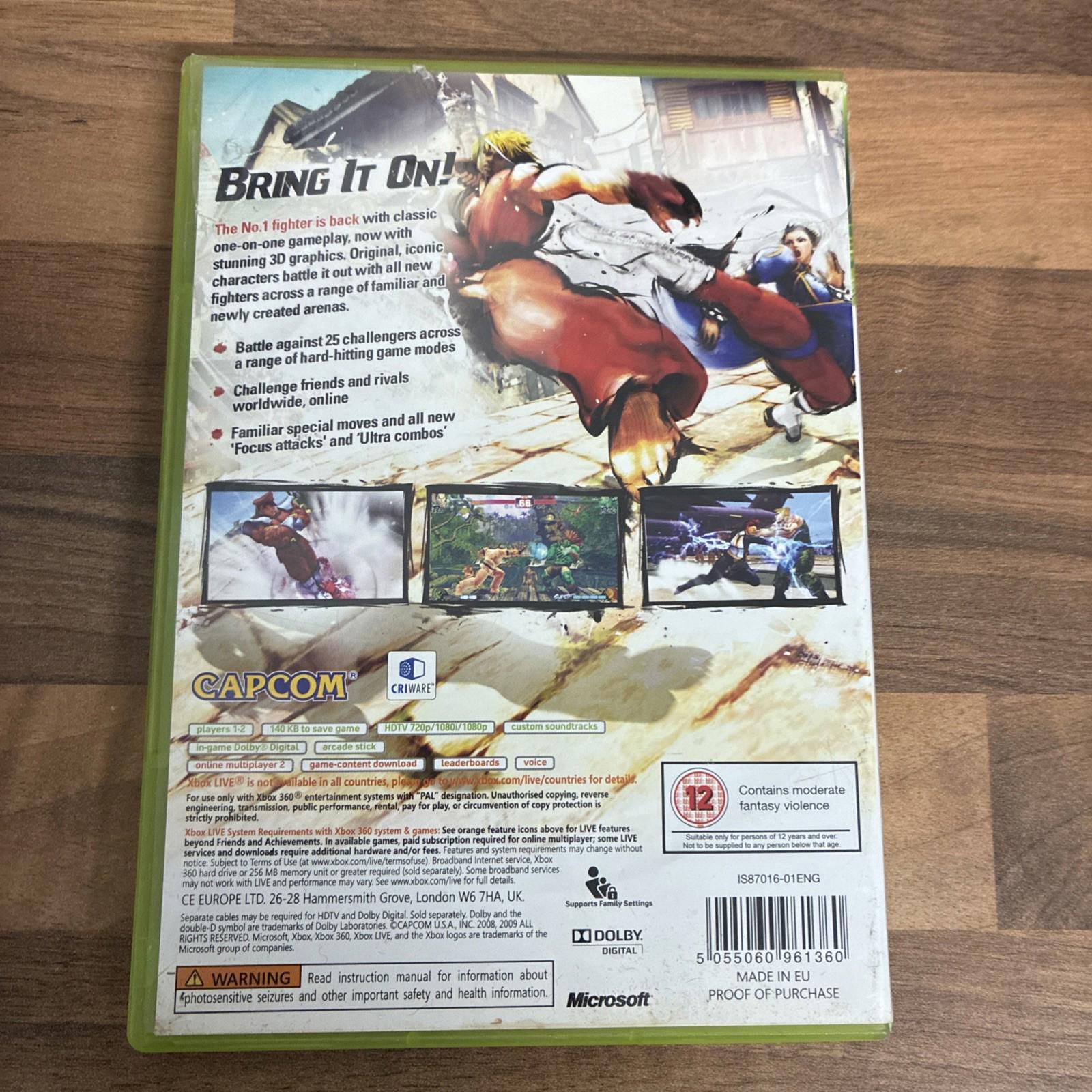 Near Mint Street Fighter IV Xbox 360 Classic Fighting Action very good condition