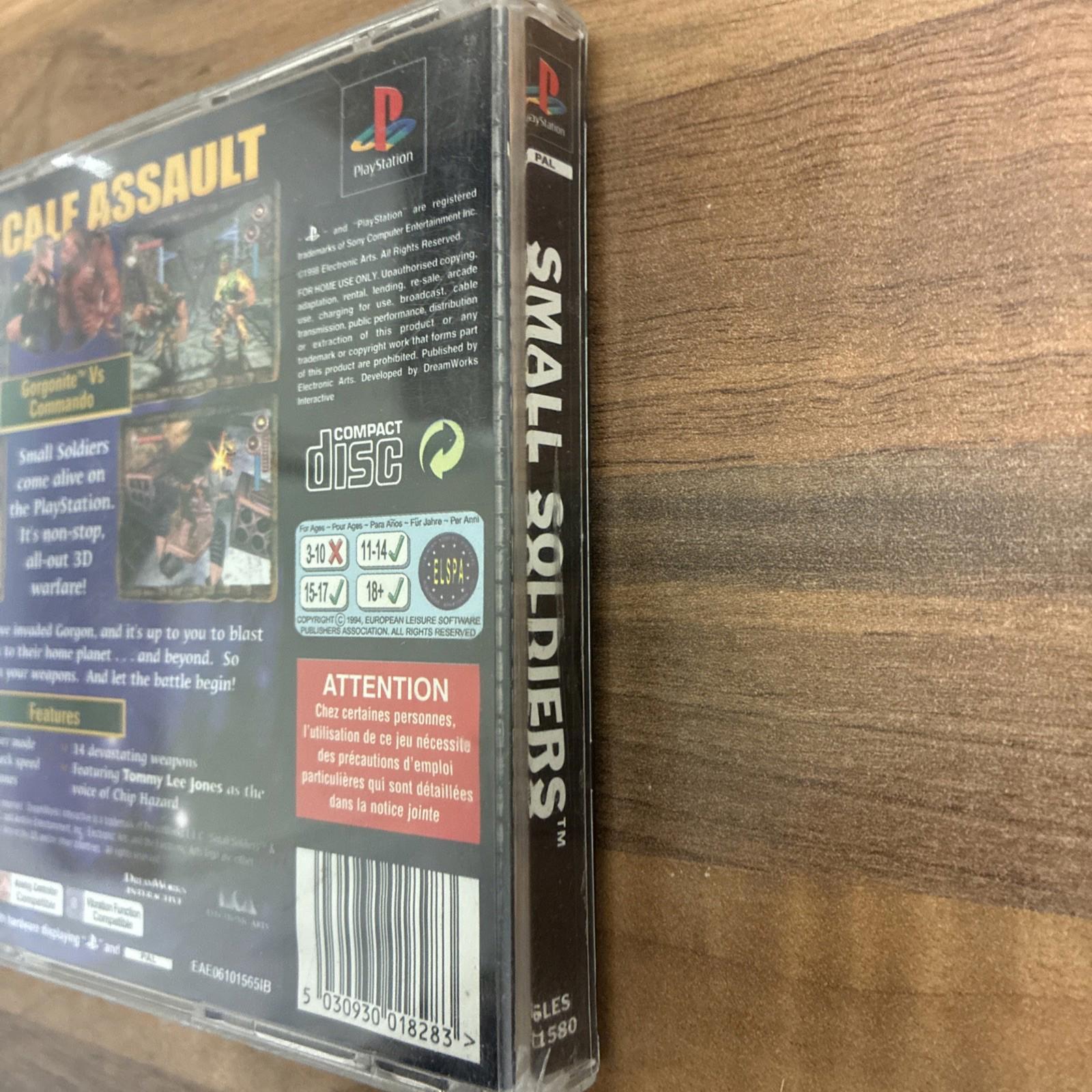 SONY PLAYSTATION PS1 - SMALL SOLDIERS CIB BLACK LABEL no cover/no manual
