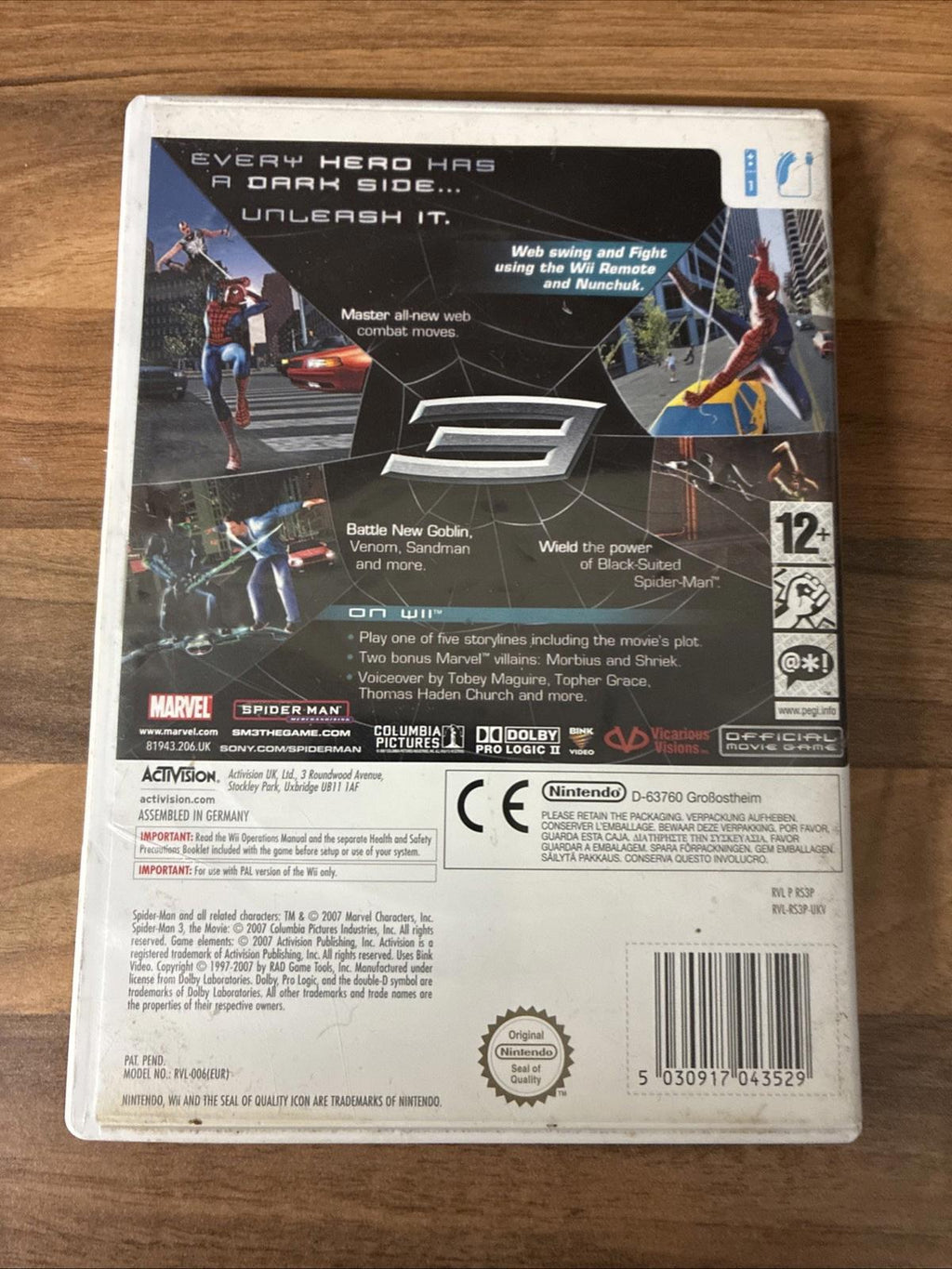 Spider-Man 3 (Nintendo Wii, 2007)