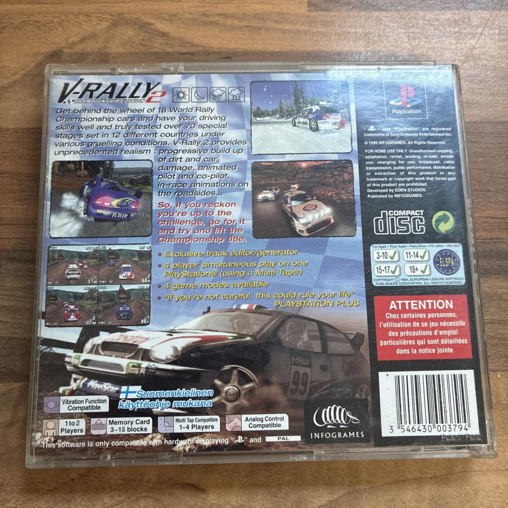 V Rally 2 Championship Edition - PlayStation 1  - Tested - PS1
